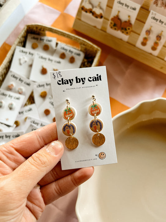 Halloween Cookie Clay Earrings