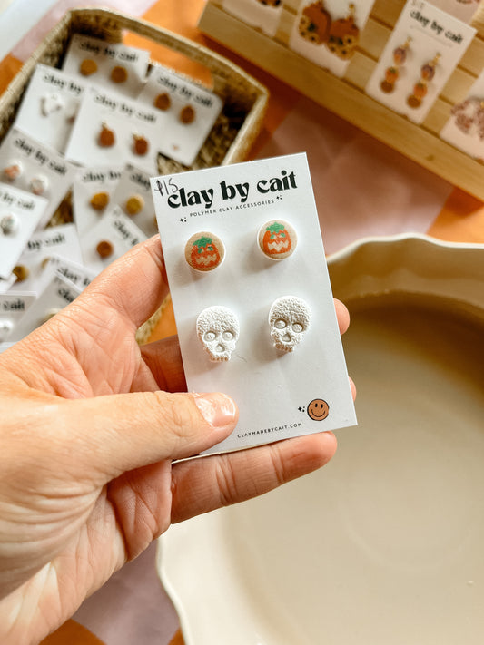 Halloween Clay Stud Earrings