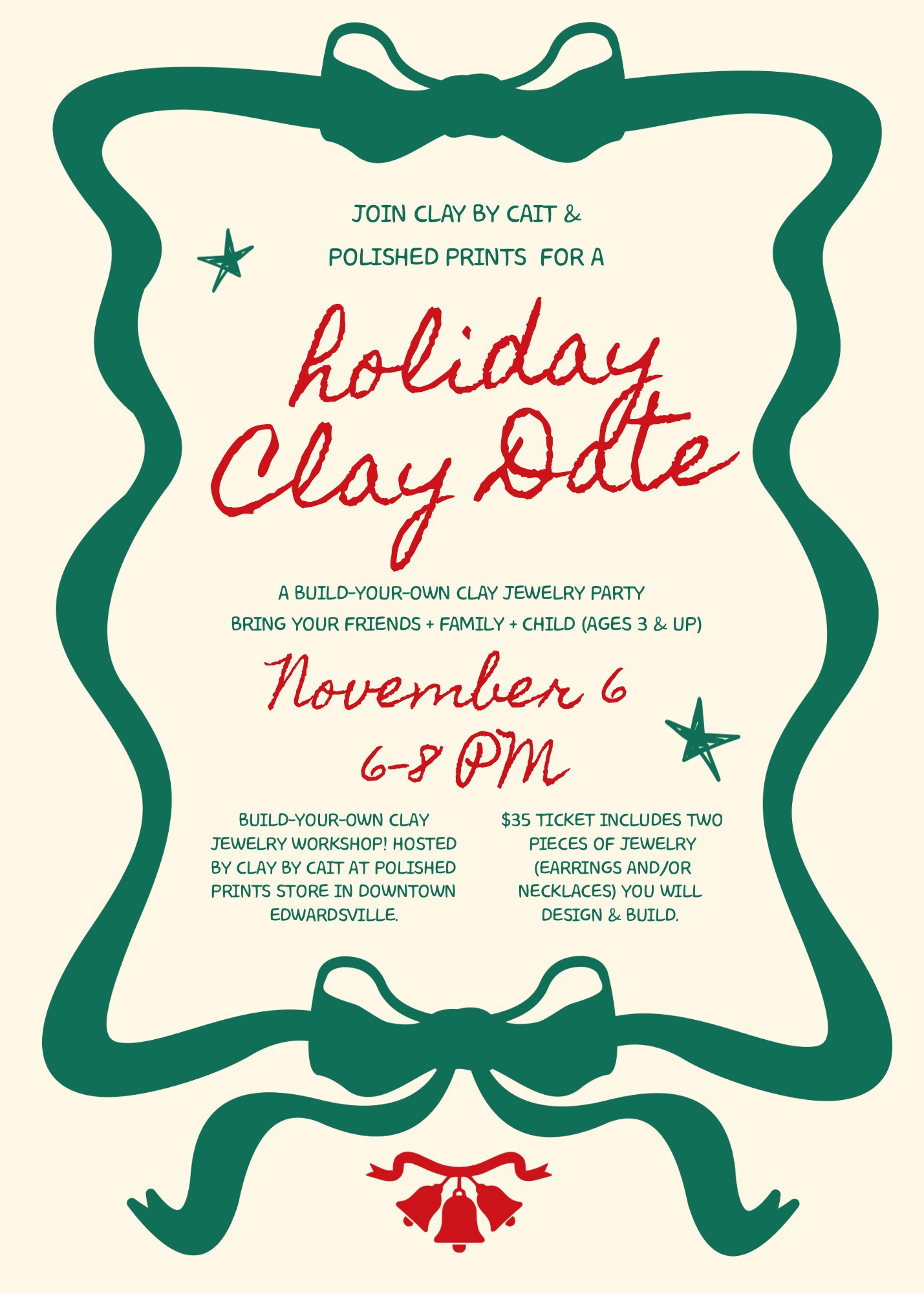 A CLAY DATE : Workshops Build-Your-Own Clay Jewelry