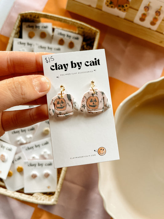 Halloween Mini Clay Sweater Earrings
