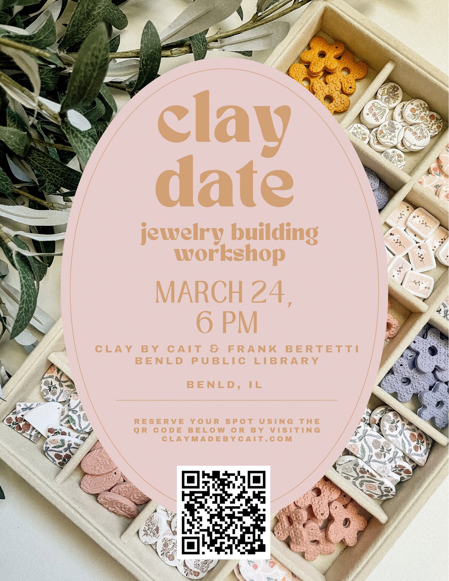 A CLAY DATE : Workshops Build-Your-Own Clay Jewelry