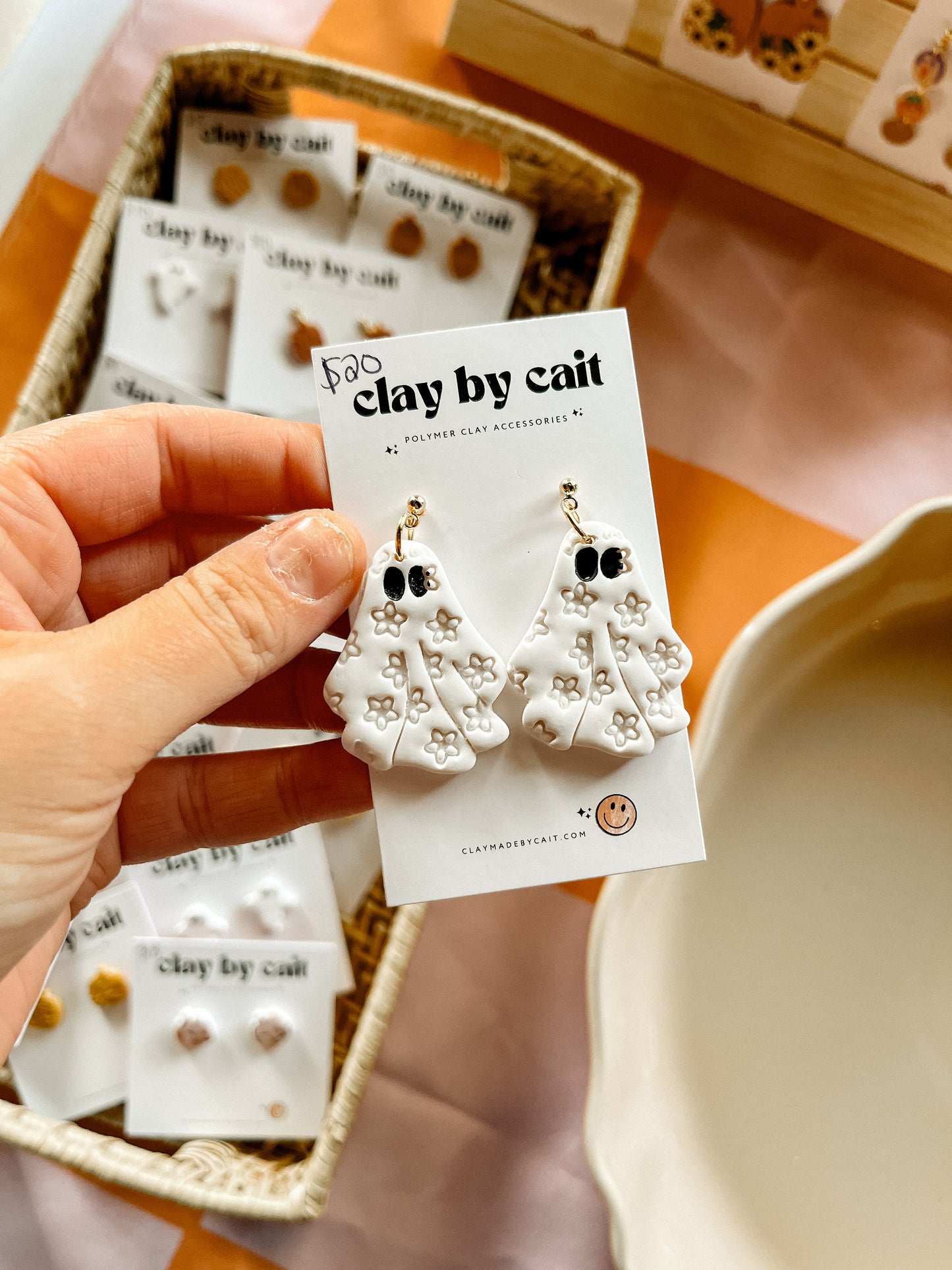 Ghosty Clay Earrings