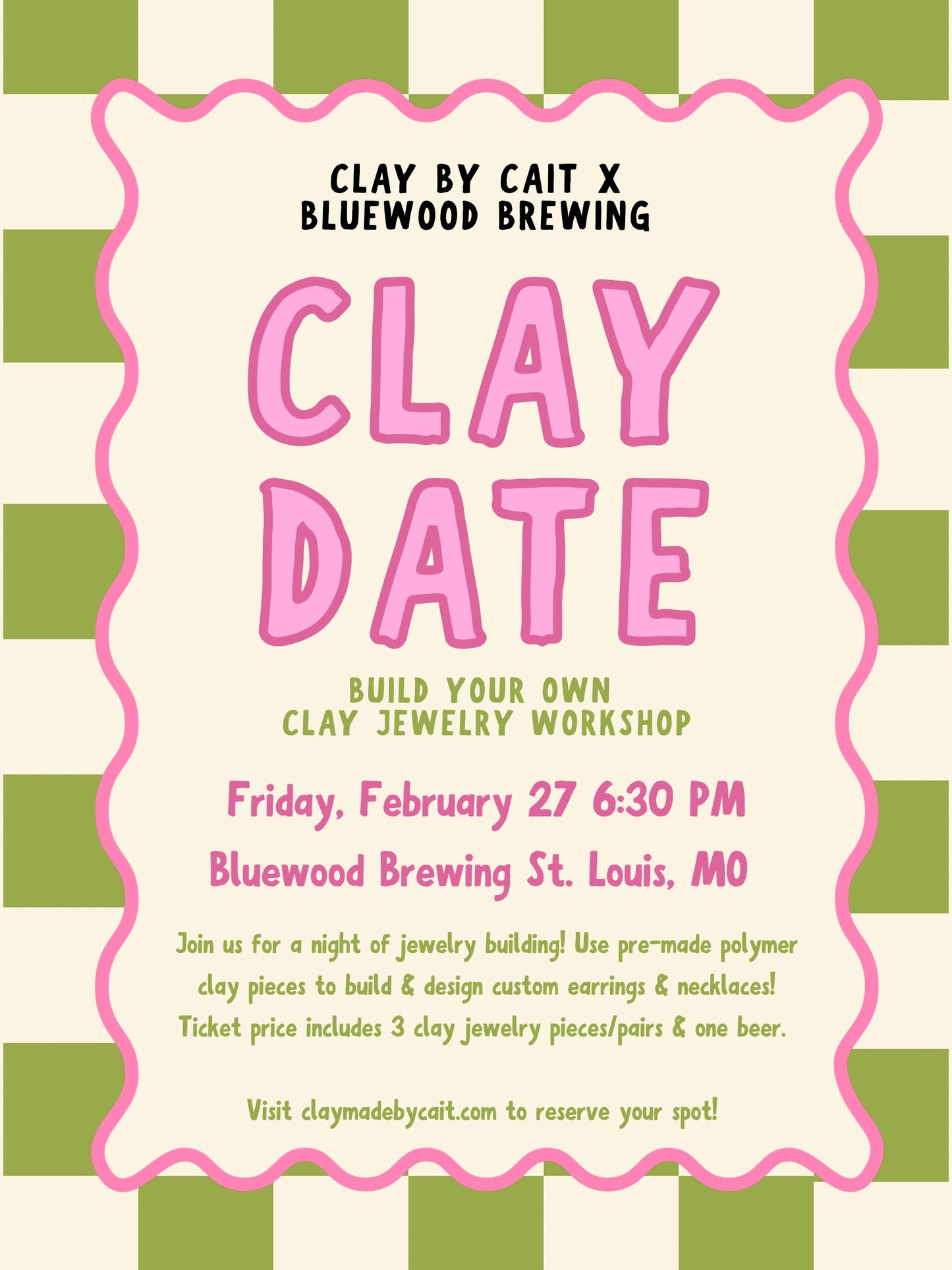 A CLAY DATE : Workshops Build-Your-Own Clay Jewelry